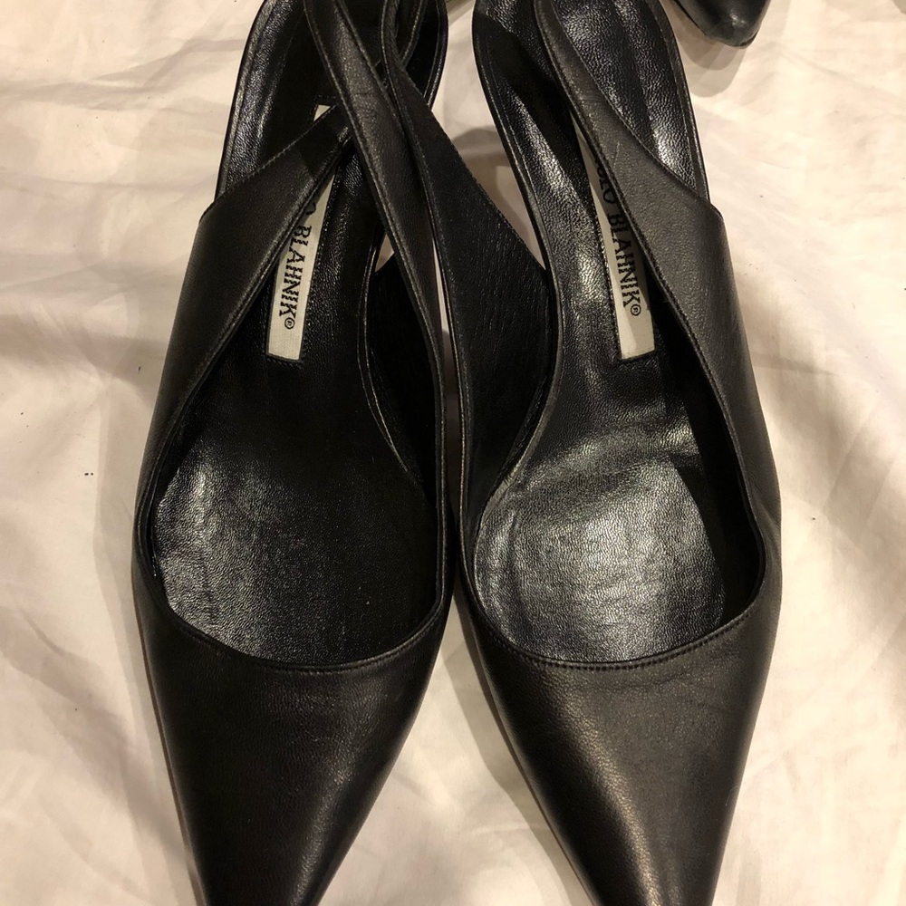 Manolo Blahnik slingback low heel
